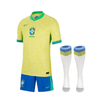 Kids' Kit - Brazil Home 24/25 - Copa América 2024