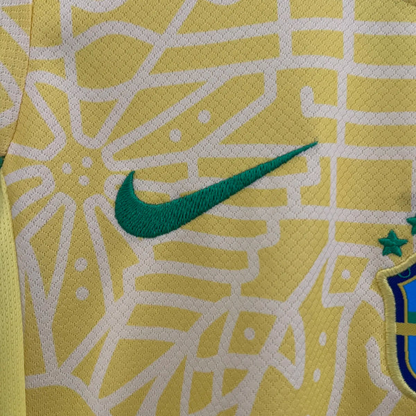 Kids' Kit - Brazil Home 24/25 - Copa América 2024